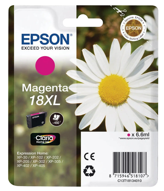 EPSON Tintenpatrone 18XL magenta T181340 XP 30/405 450 Seiten Idealshop