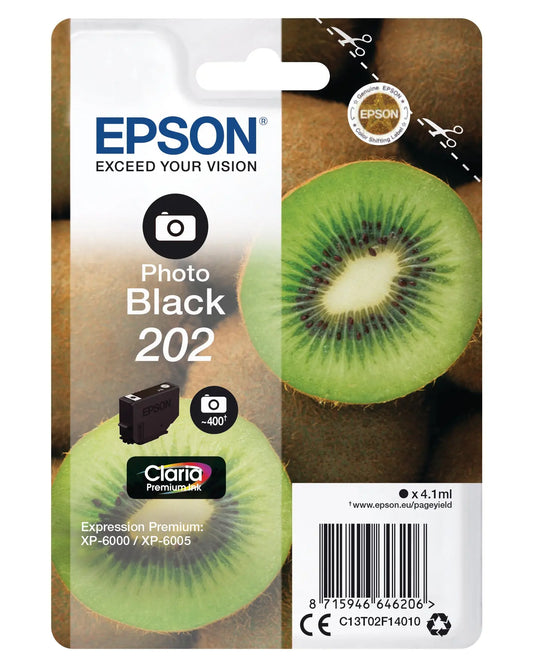 EPSON Tintenpatrone 202 ph.schwarz T02F140 XP-6000/6005 400 Seiten Idealshop