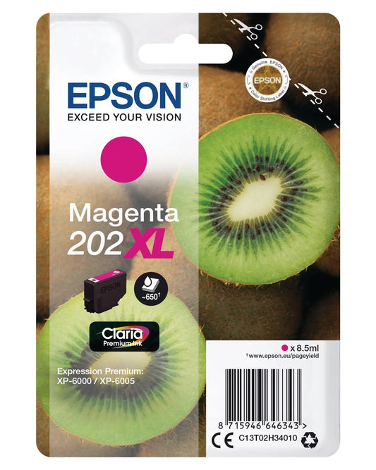 EPSON Tintenpatrone 202XL magenta T02H340 XP-6000/6005 650 Seiten Idealshop
