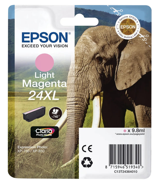 EPSON Tintenpatrone 24XL light mag. T243640 XP 750/850 500 Seiten Idealshop