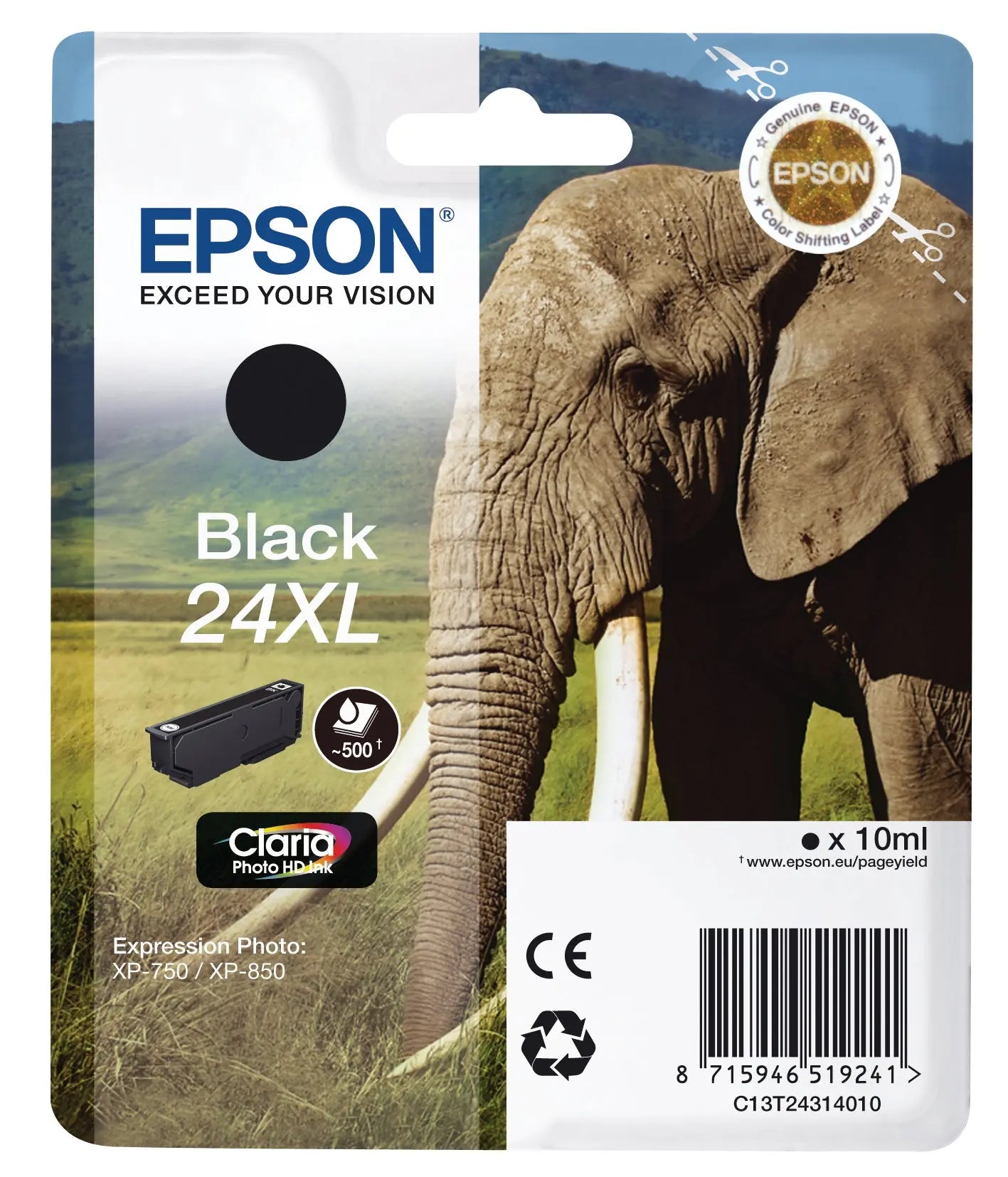 EPSON Tintenpatrone 24XL schwarz T243140 XP 750/850 500 Seiten Idealshop