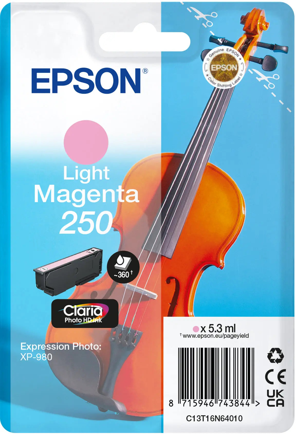 EPSON Tintenpatrone 250 l. magenta T16N64010 XP 980 360 Seiten Idealshop