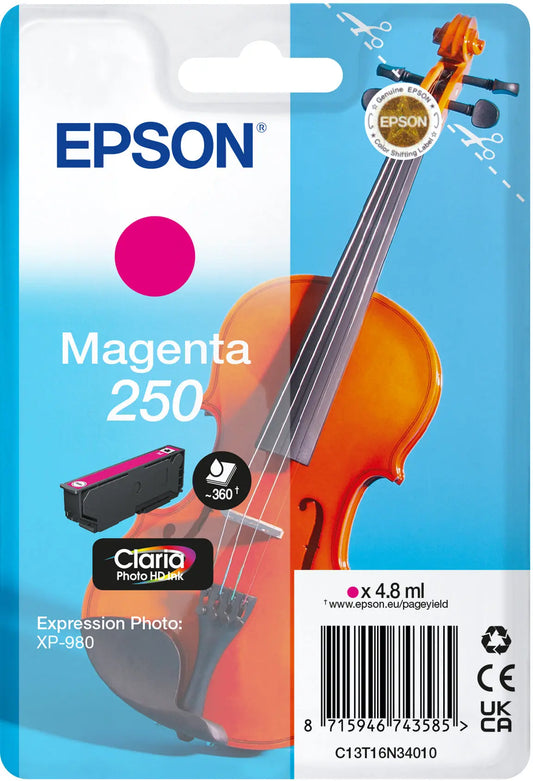 EPSON Tintenpatrone 250 magenta T16N34010 XP 980 360 Seiten Idealshop