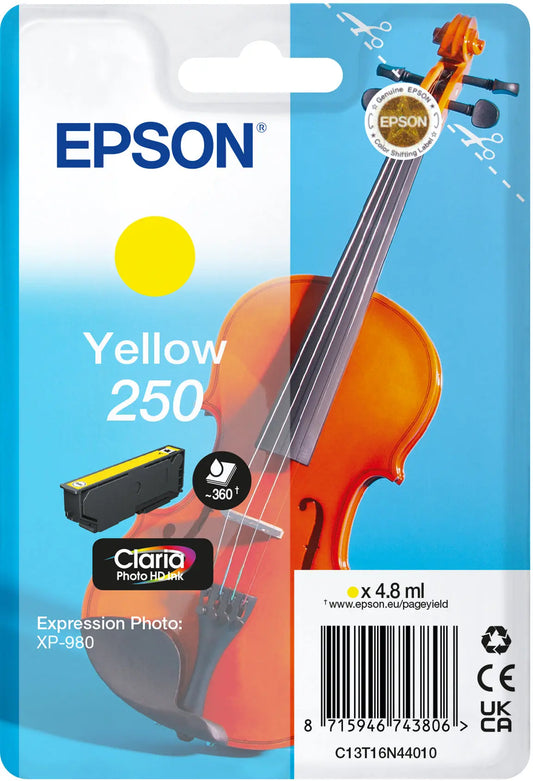 EPSON Tintenpatrone 250 yellow T16N44010 XP 980 360 Seiten Idealshop