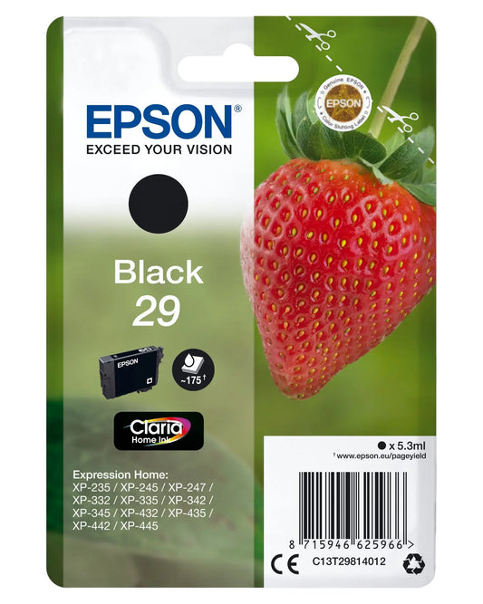 EPSON Tintenpatrone 29 schwarz T298140 XP-235/335/435 175 Seiten Idealshop