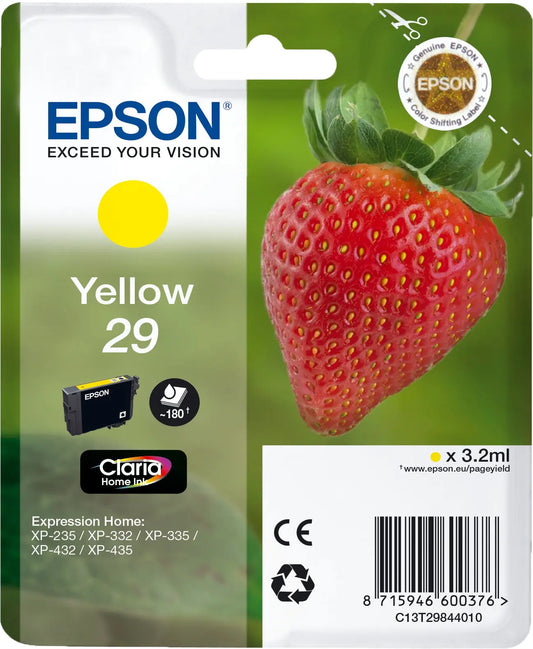 EPSON Tintenpatrone 29 yellow T298440 XP-235/335/435 180 Seiten Idealshop