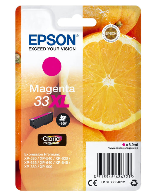 EPSON Tintenpatrone 33XL magenta T336340 XP-530/630/830 650 Seiten Idealshop