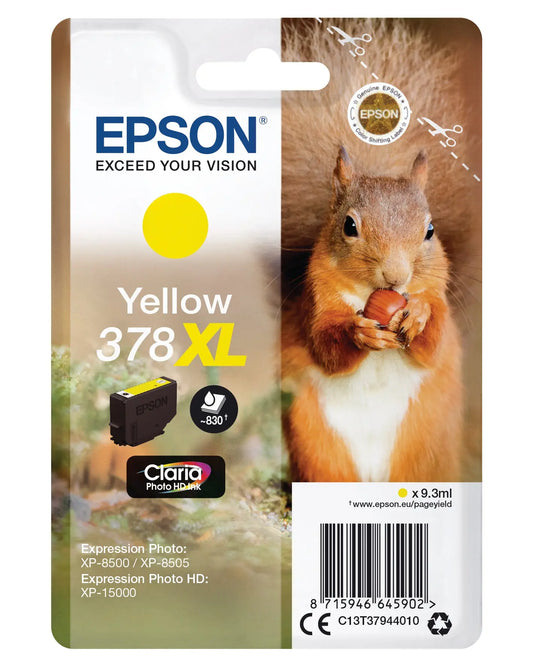 EPSON Tintenpatrone 378XL yellow T379440 XP-8500/8505/15000 830 Seiten Idealshop