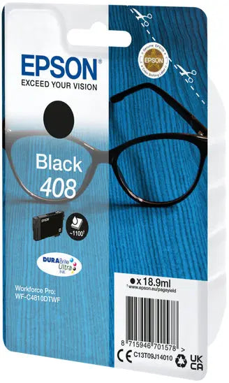EPSON Tintenpatrone 408 schwarz T09J14010 WF-C4810DTWF 1100 Seiten Idealshop