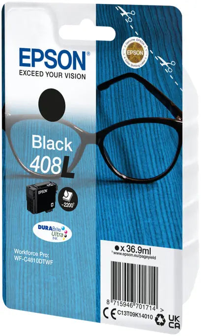 EPSON Tintenpatrone 408L schwarz T09K14010 WF-C4810DTWF 2200 Seiten Idealshop