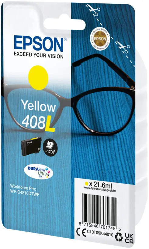 EPSON Tintenpatrone 408L yellow T09K44010 WF-C4810DTWF 1700 Seiten Idealshop