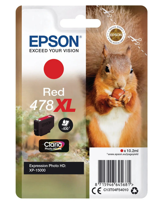 EPSON Tintenpatrone 478XL rot T04F540 XP-15000 830 Seiten Idealshop