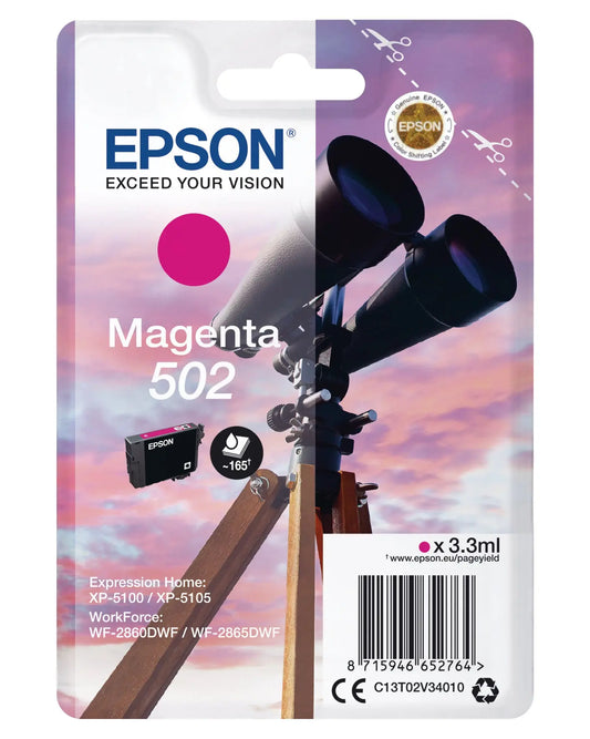 EPSON Tintenpatrone 502 magenta T02V340 WF-2860/XP-5100 160 Seiten Idealshop