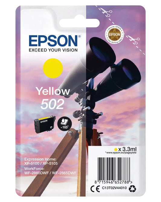 EPSON Tintenpatrone 502 yellow T02V440 WF-2860/XP-5100 160 Seiten Idealshop
