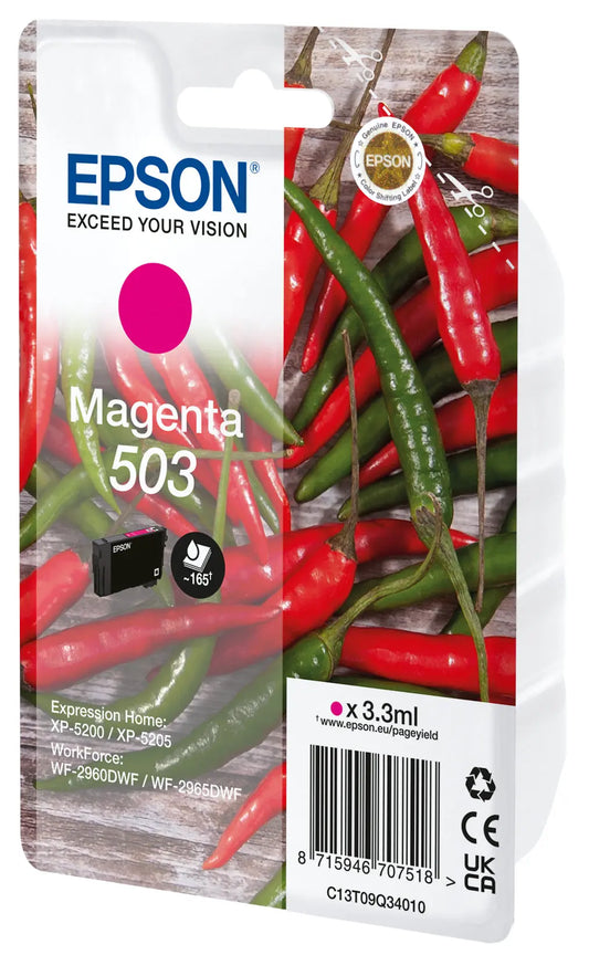 EPSON Tintenpatrone 503 magenta T09Q34010 WF-2960/65 165 Seiten Idealshop