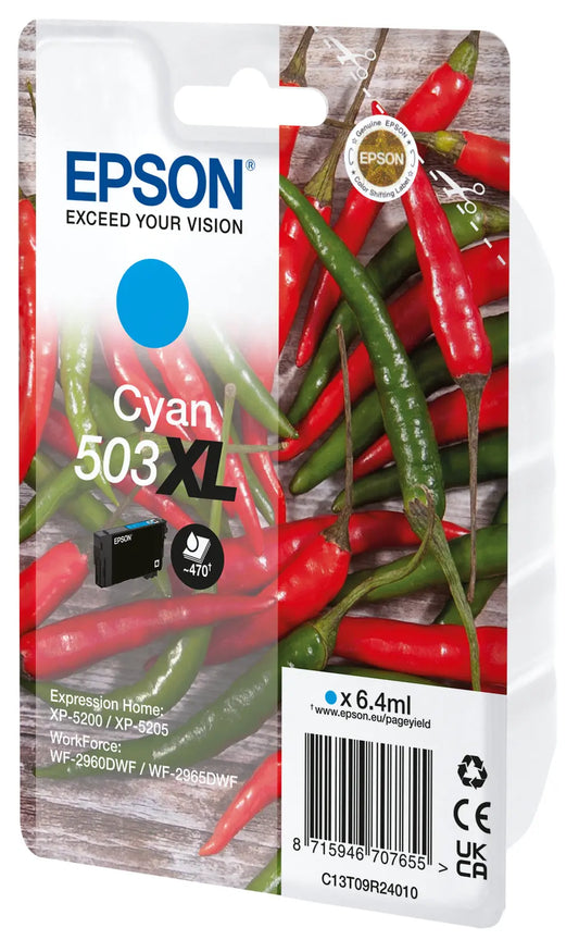 EPSON Tintenpatrone 503XL cyan T09R24010 WF-2960/65 470 Seiten Idealshop