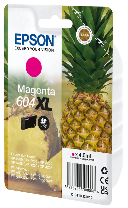 EPSON Tintenpatrone 604XL magenta T10H34010 WF-2910/30/50 350 Seiten Idealshop