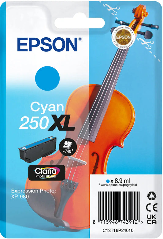 EPSON Tintenpatrone XL 250 cyan T16P24010 XP 980 740 Seiten Idealshop
