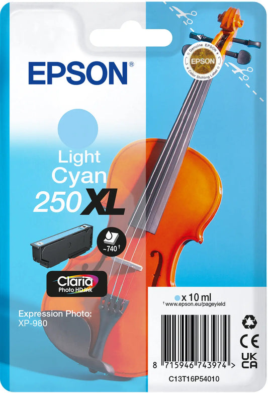 EPSON Tintenpatrone XL 250 l. cyan T16P54010 XP 980 740 Seiten Idealshop