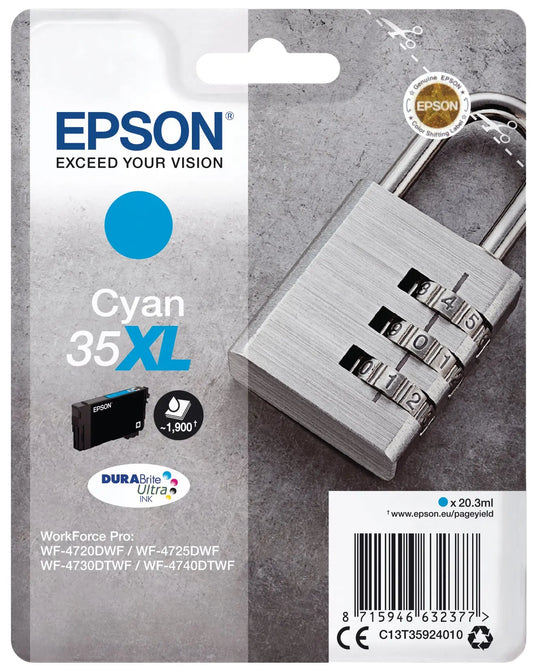 EPSON Tintenpatrone XL cyan T359240 WF-4720/4725DWF 1900 Seiten Idealshop
