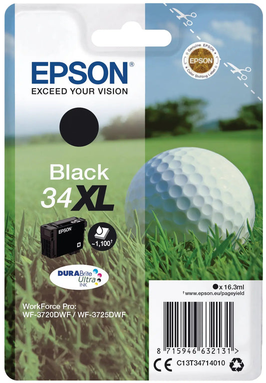 EPSON Tintenpatrone XL schwarz T347140 WF-3720/3725DWF 1100 Seiten Idealshop