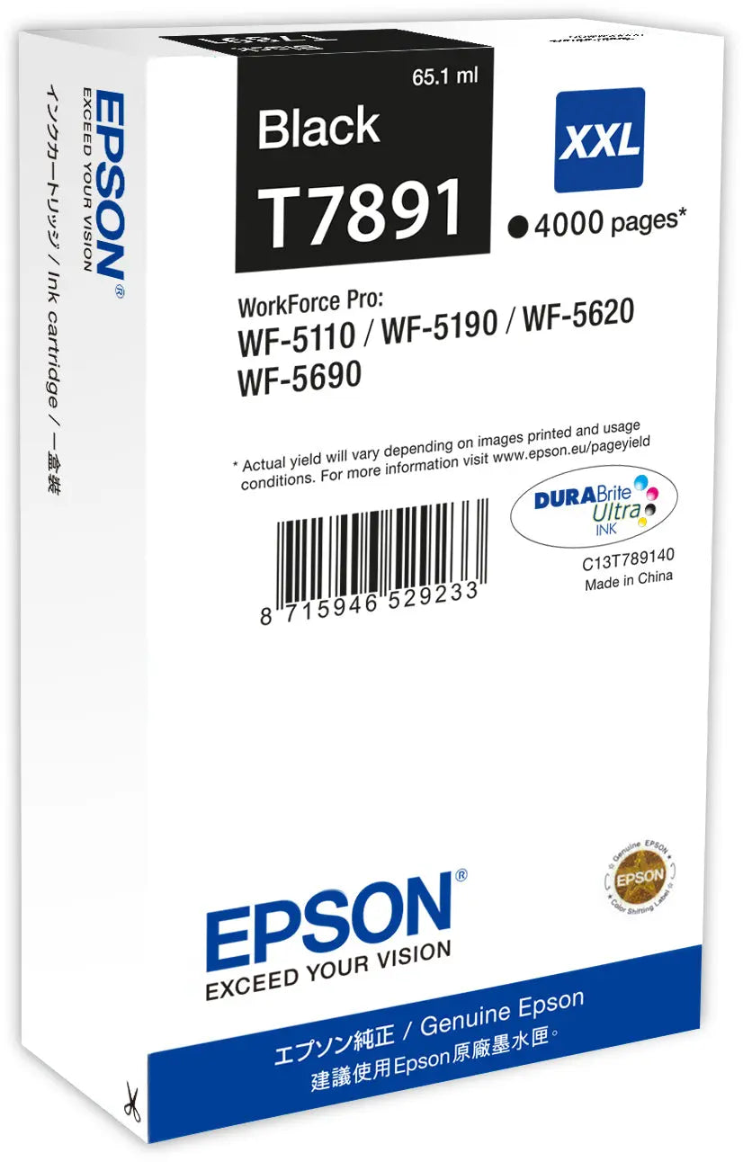 EPSON Tintenpatrone XXL schwarz T789140 WF 5110/5620 4000 Seiten Idealshop