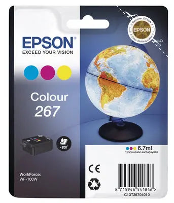 EPSON Tintenpatrone color T267040 Workforce WF-100W 200 Seiten Idealshop