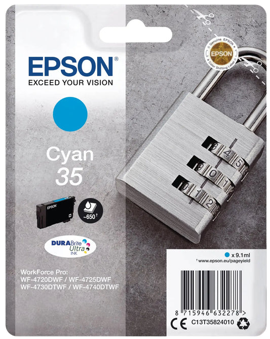 EPSON Tintenpatrone cyan T358240 WF-4720/4725DWF 650 Seiten Idealshop