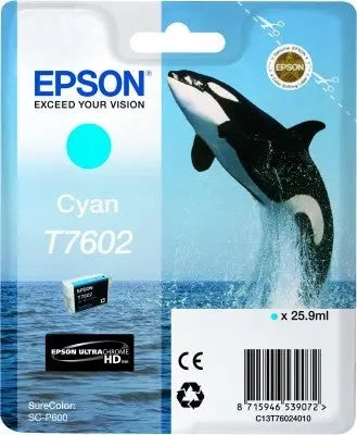 EPSON Tintenpatrone cyan T760240 SureColor P 600 25,9ml Idealshop
