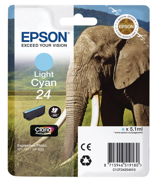 EPSON Tintenpatrone light cyan T242540 XP 750/850 360 Seiten Idealshop