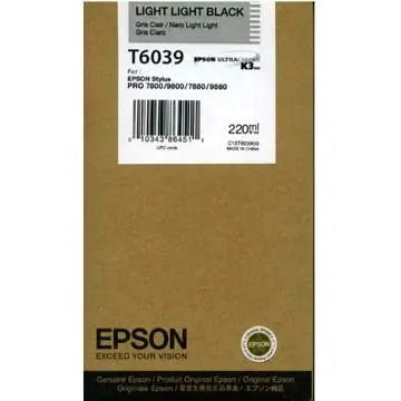 EPSON Tintenpatrone light-lig. black T603900 Stylus Pro 7880/9880 220ml Idealshop