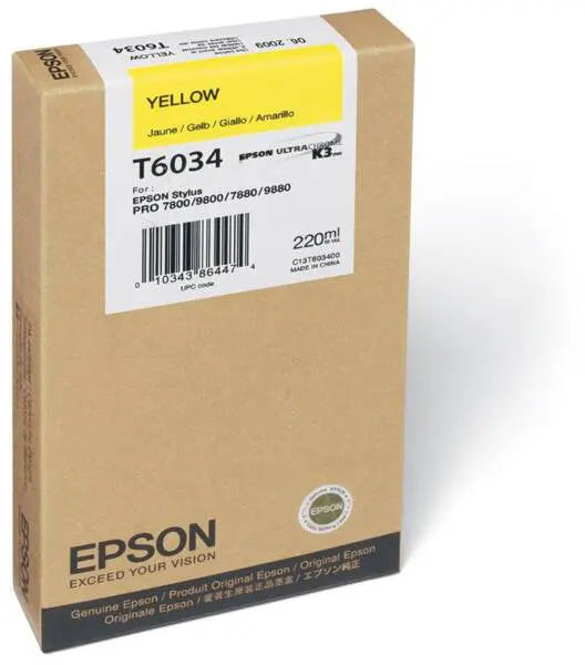 EPSON Tintenpatrone yellow T603400 Stylus Pro 7880/9880 220ml Idealshop