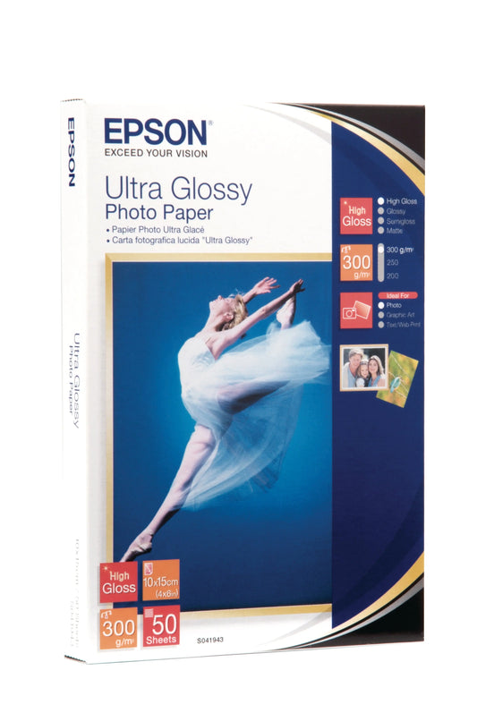 EPSON Ultra Glossy Photo 10x15cm S041943 Stylus DX 3800 300g 50 Blatt Idealshop