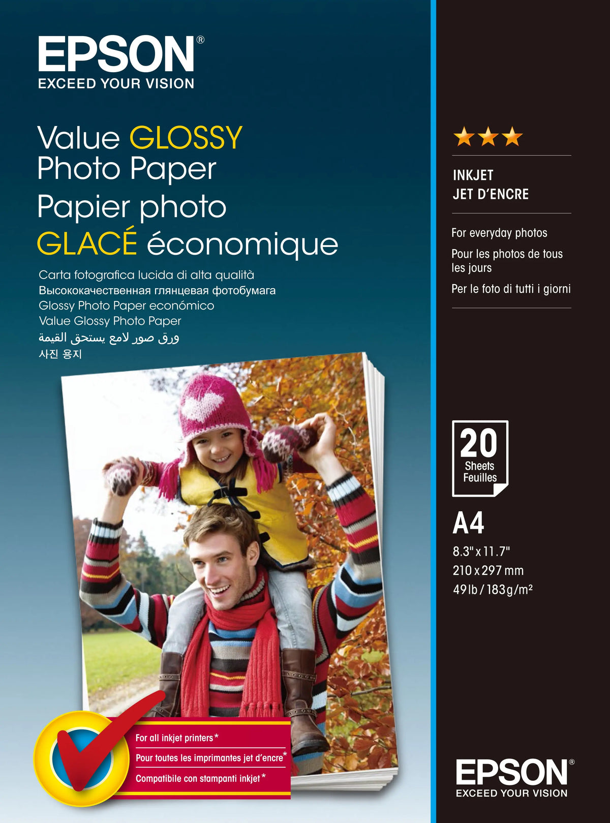 EPSON Value Photo Paper A4 S400035 InkJet 183g 20 Blatt Idealshop