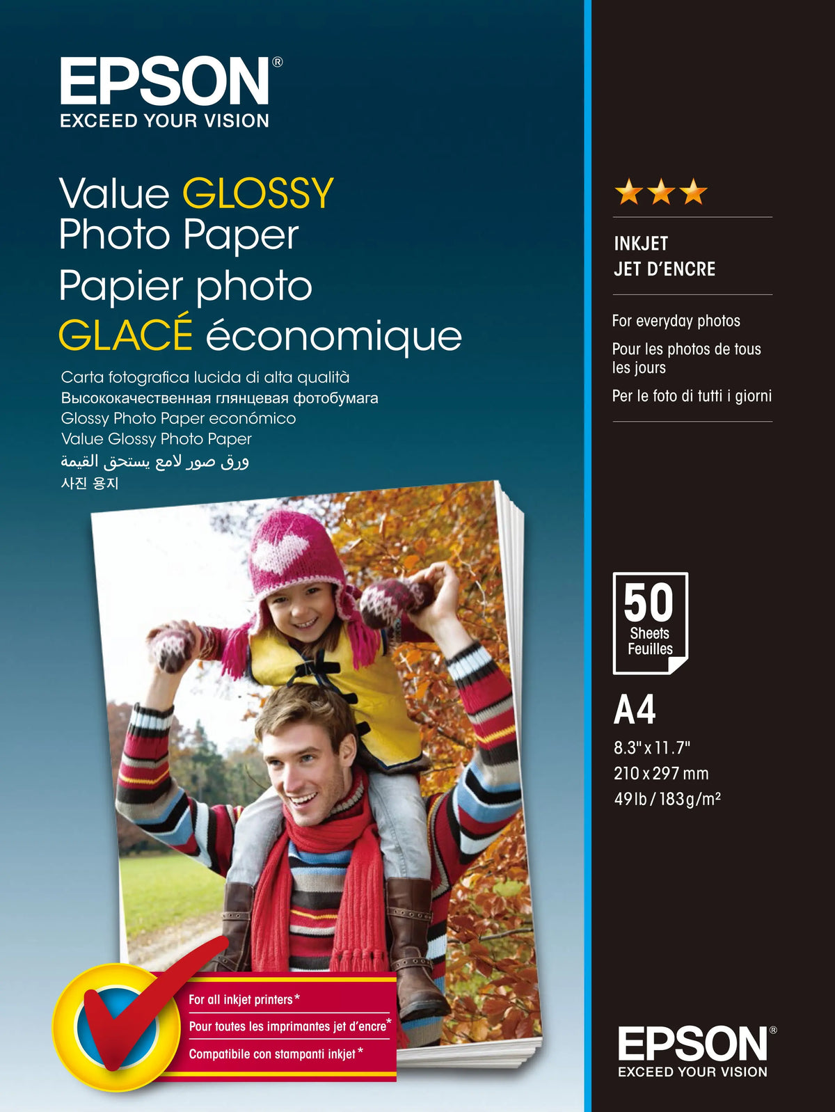 EPSON Value Photo Paper A4 S400036 InkJet 183g 50 Blatt Idealshop