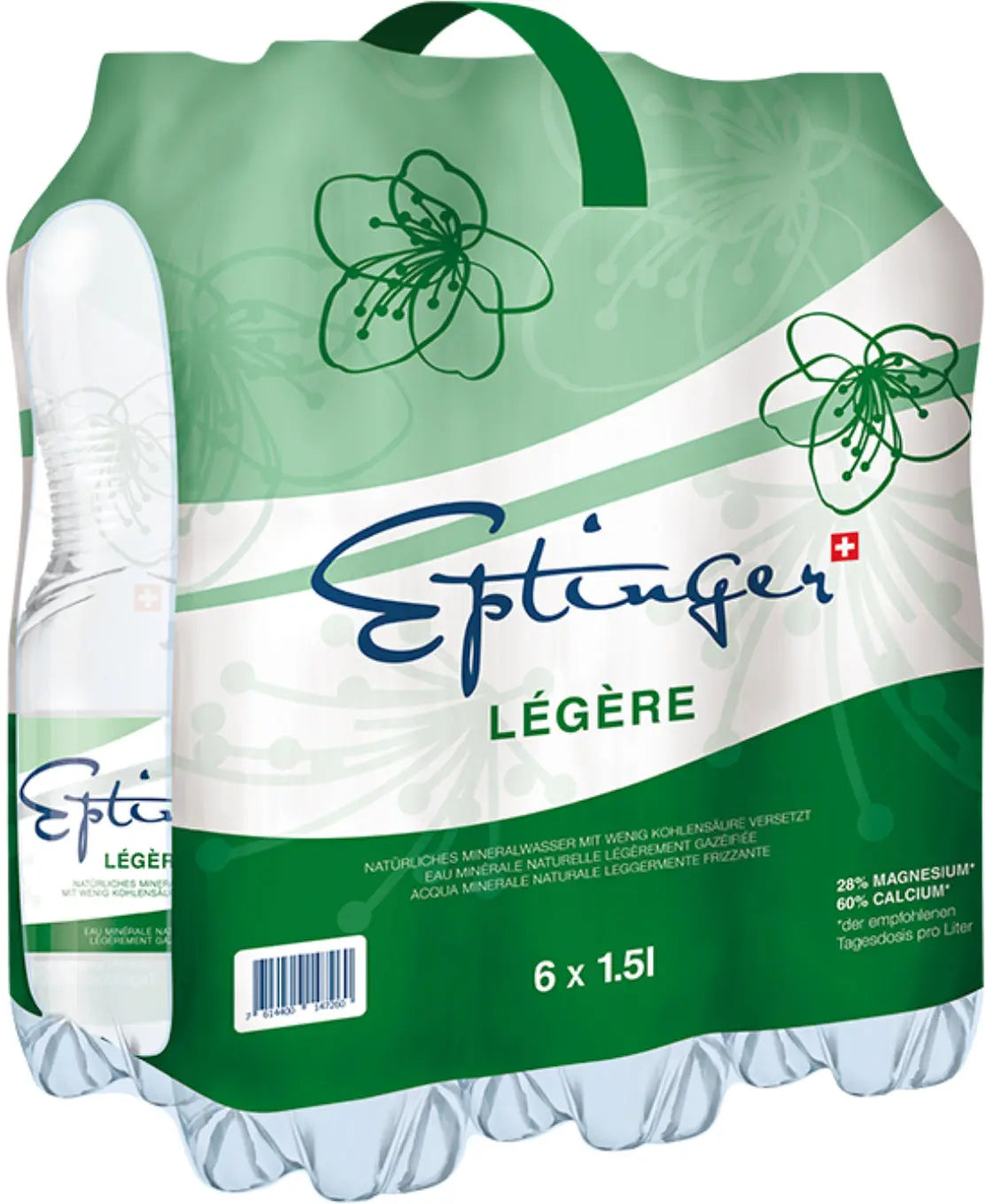 EPTINGER grün, wenig Kohlensäure, Pet 1017 150 cl, 6 Stk. Idealshop
