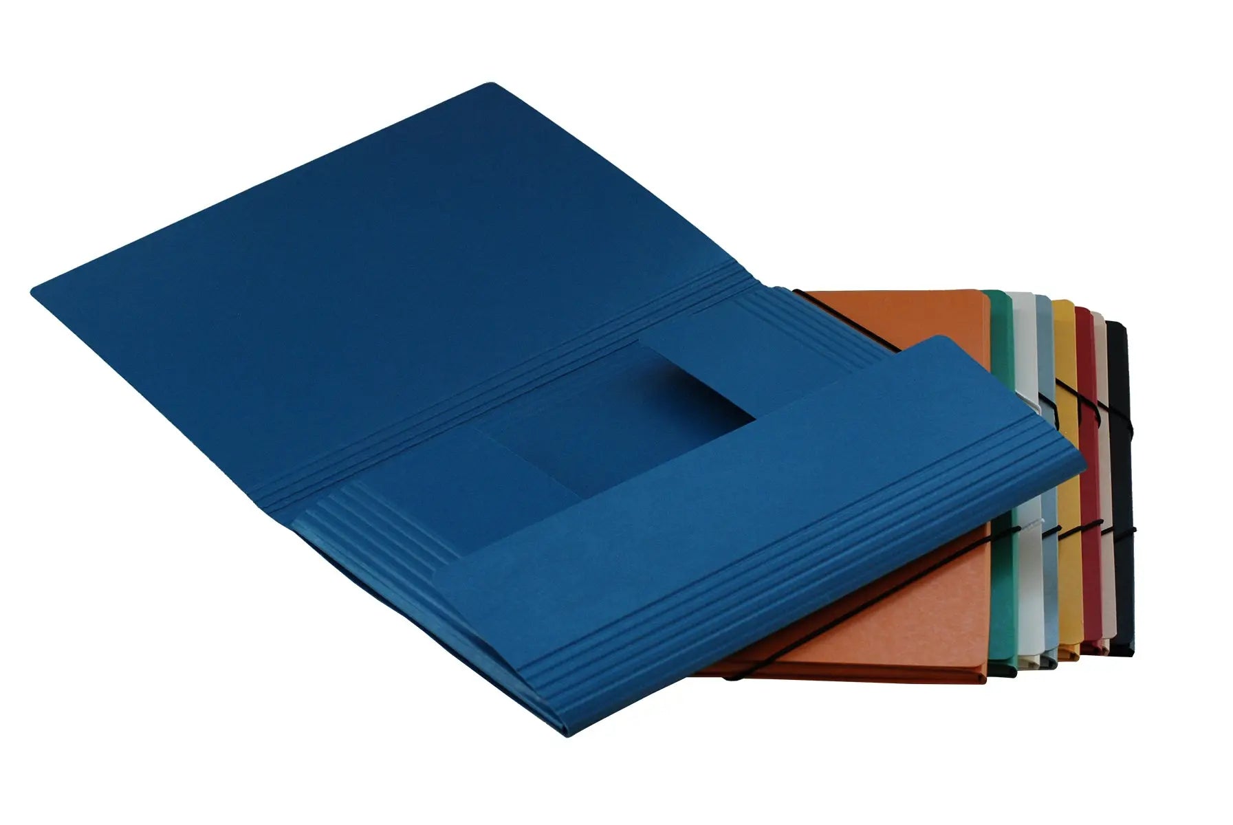 EROLA Gummibandmappe 650my A4 33299 assortiert Pressspan 3 Klappen Idealshop