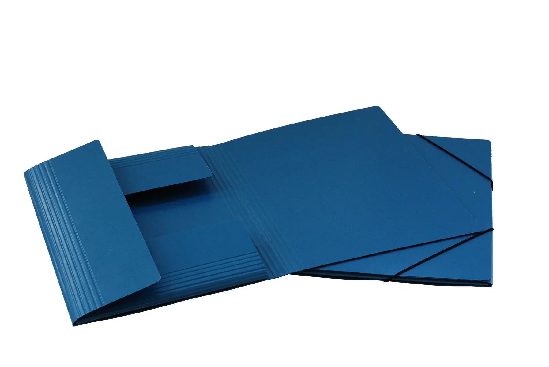 EROLA Gummibandmappe 650my A4 33299 blau Pressspan 3 Klappen Idealshop