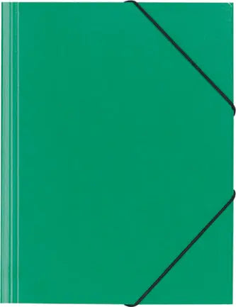 EROLA Gummibandmappe 650my A4 33299 grün Pressspan 3 Klappen Idealshop