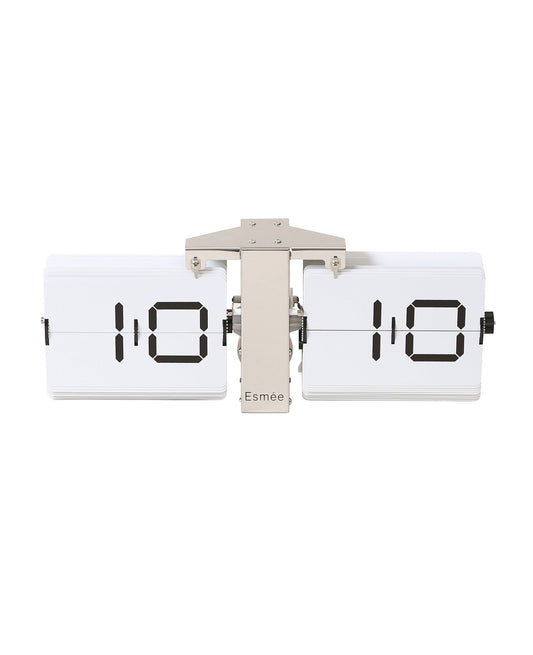 ESMEE Wanduhr Flip Clock 240.006.01 silber Idealshop