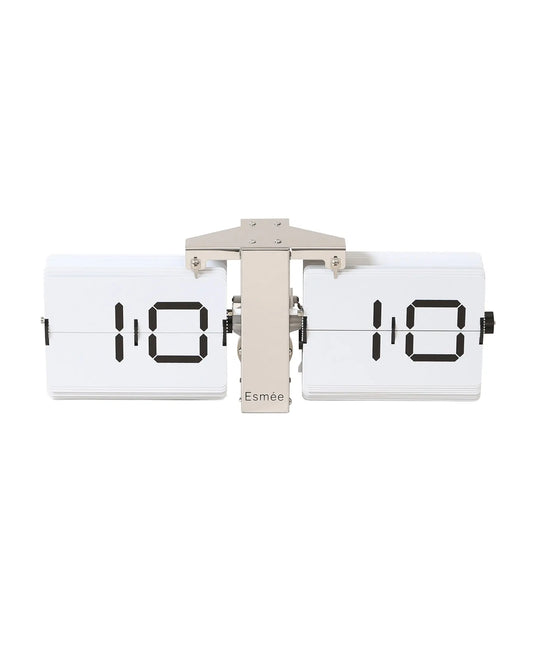 ESMEE Wanduhr Flip Clock 240.006.01 silber Idealshop