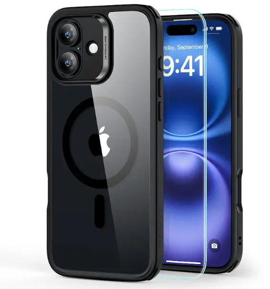 ESR Classic Hybrid Case MagSafe 1A79403 +Glass iPhone 16 Clear Black Idealshop
