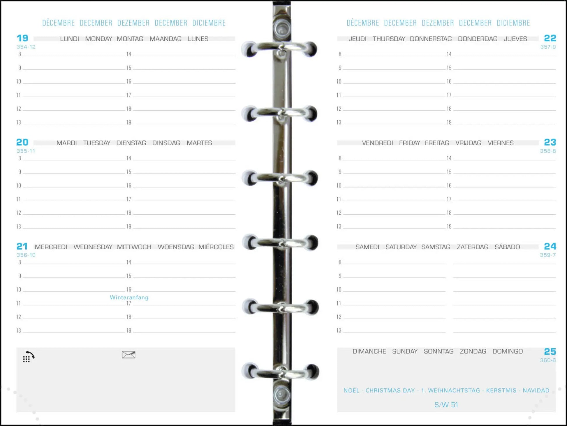 EXACOMPTA Ersatzinhalt Exatime 14   2025 Idealshop