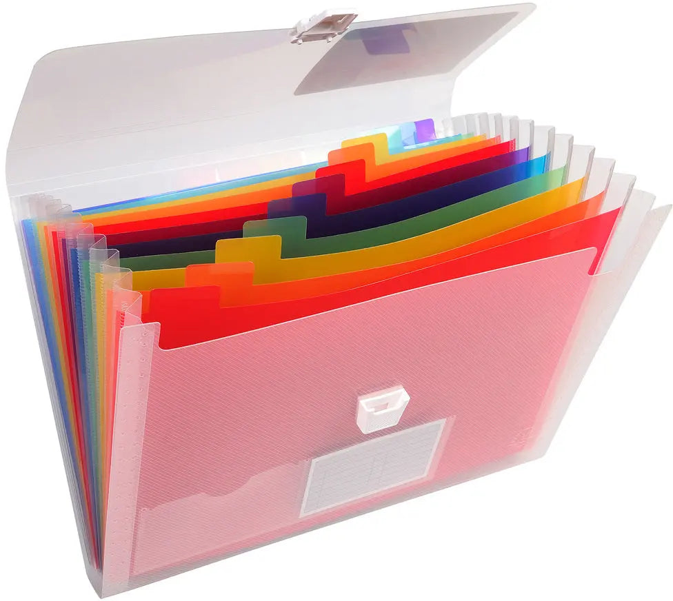 EXACOMPTA Fächermappe Crystal A4 55298E transparent 13-teilig Idealshop