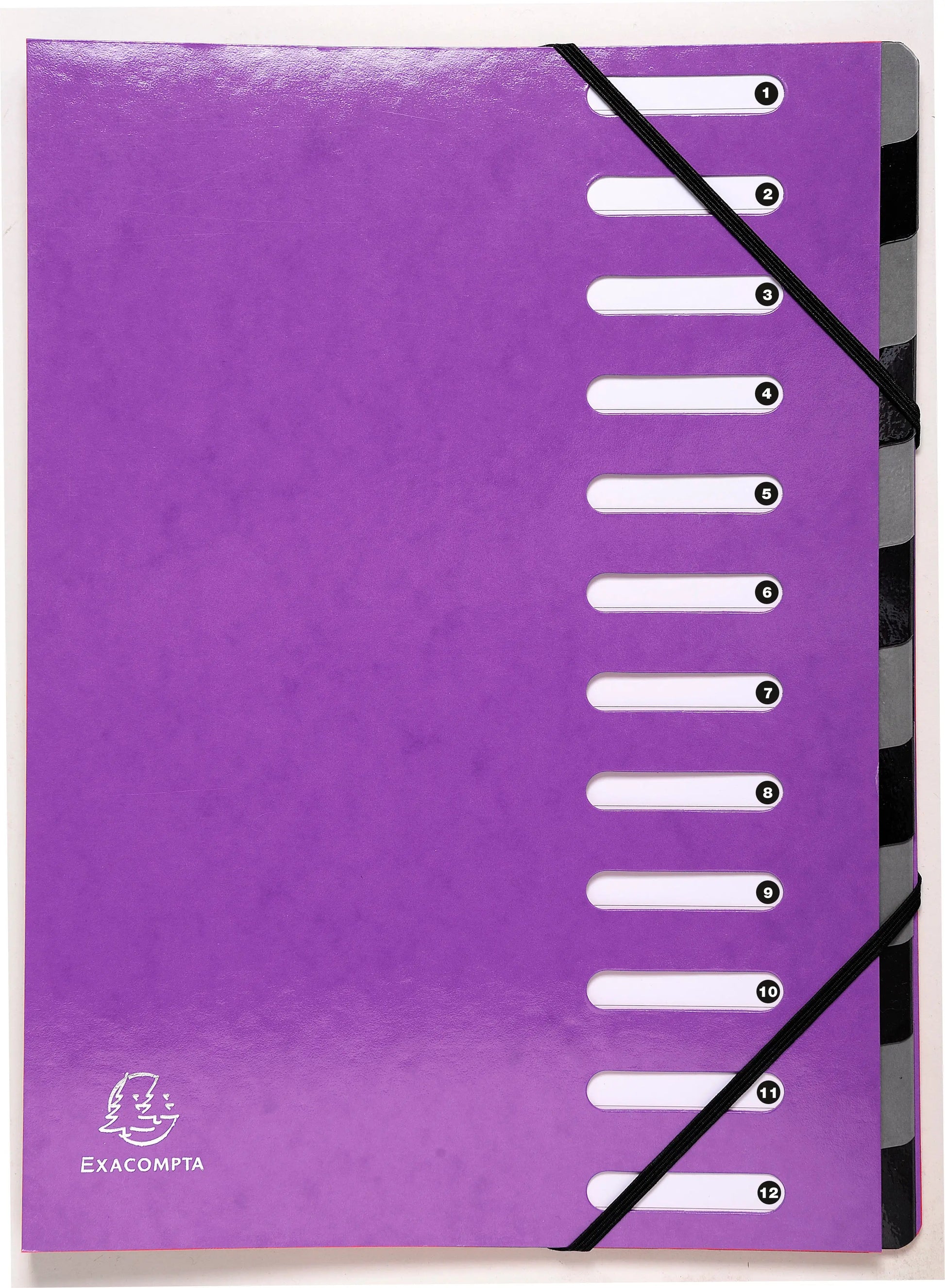 EXACOMPTA Fächermappe Iderama 53926E drehbar, violett, 12-teilig Idealshop
