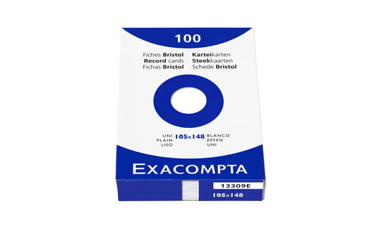 EXACOMPTA Karteikarten blanko A6 13309E weiss 100 Stück Idealshop