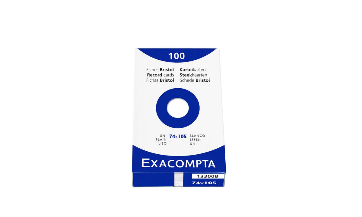 EXACOMPTA Karteikarten blanko A7 13300B weiss 100 Stück Idealshop