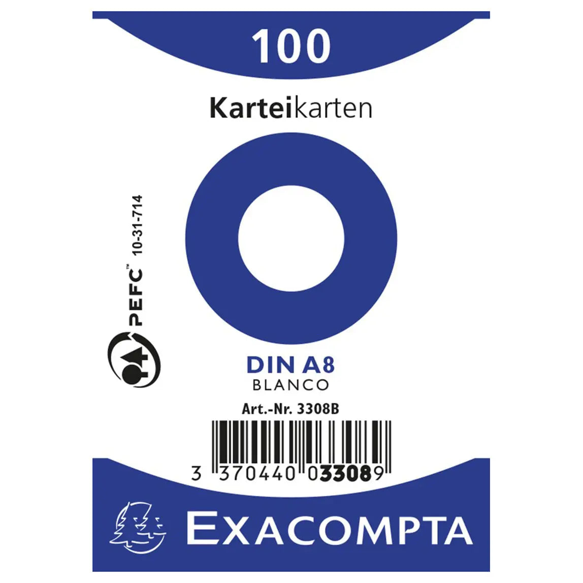 EXACOMPTA Karteikarten blanko         A8 Idealshop