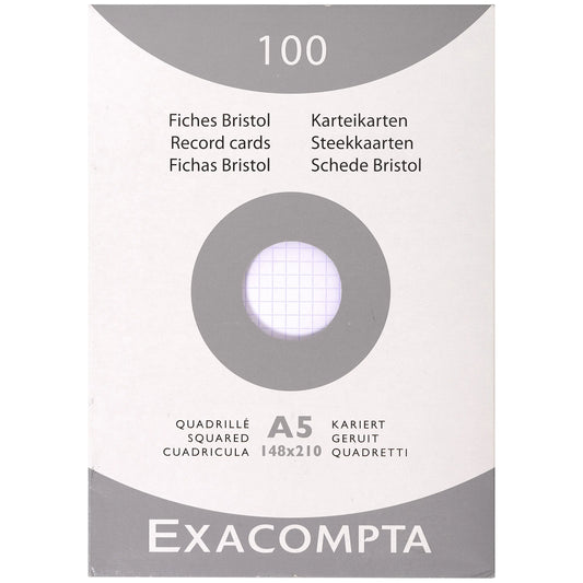 EXACOMPTA Karteikarten kariert 5mm    A5 Idealshop
