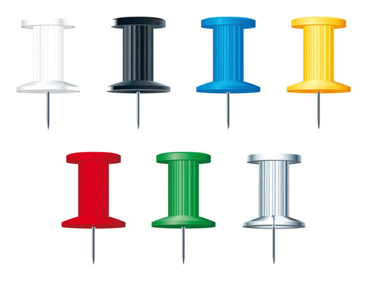 EXACOMPTA Pinwandnadel Push Pins 7mm 14740E Farben ass. 25 Stück Idealshop